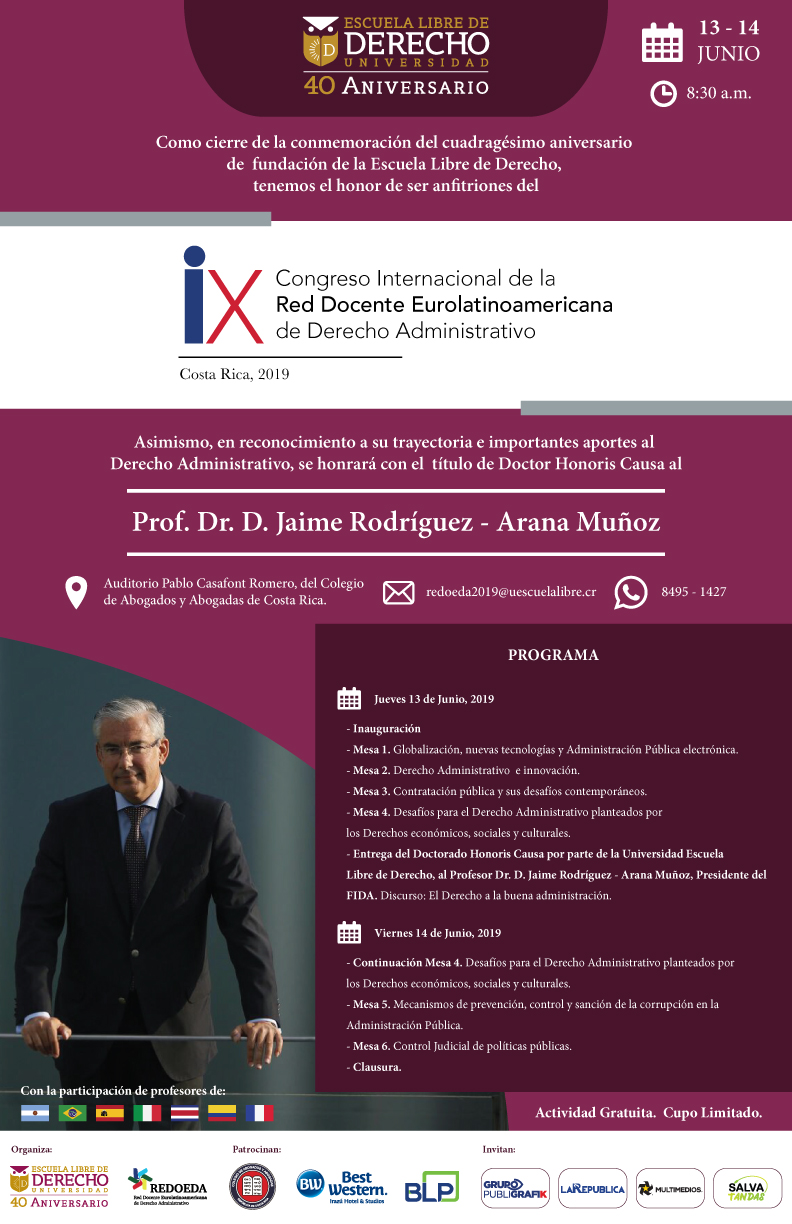 IX Congreso Internacional De La Red Docente Eurolatinoamericana De Derecho Administrativo